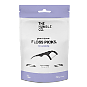 The Humble Co. Floss Picks Aktivkohle - 50 Stück