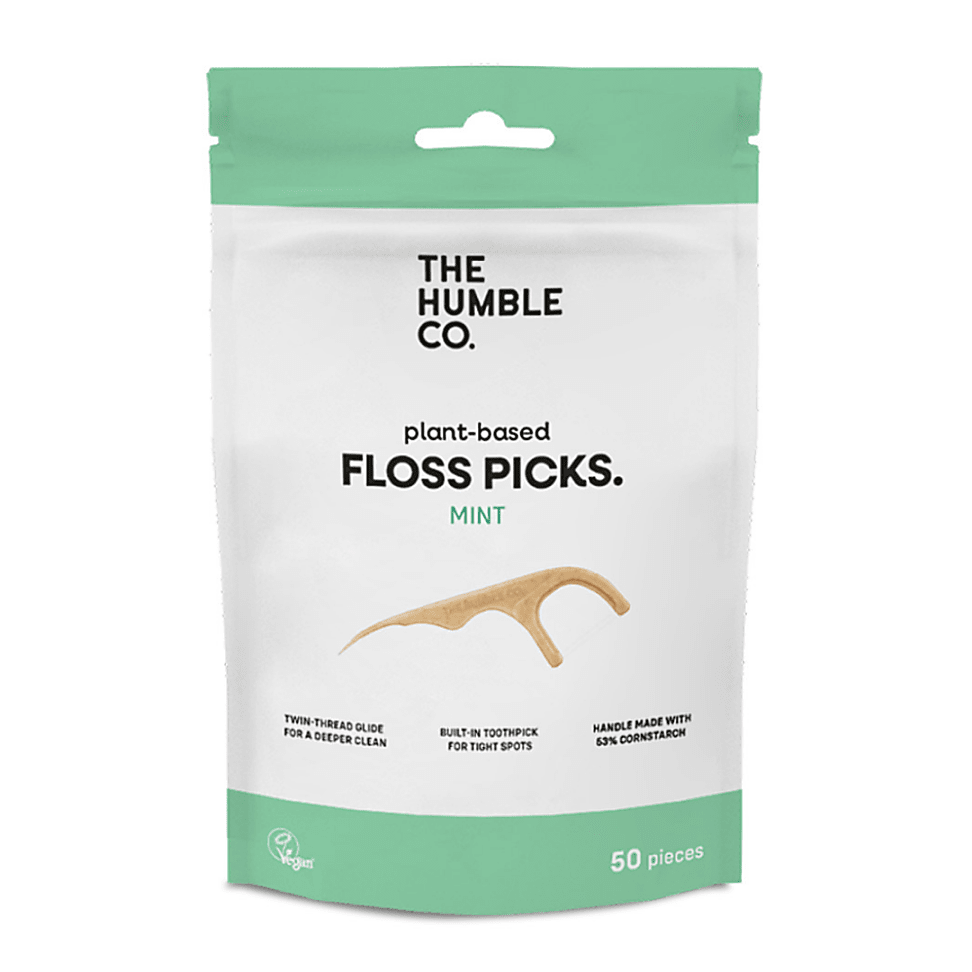 The Humble Co. Floss Picks Mint - 50 Stück