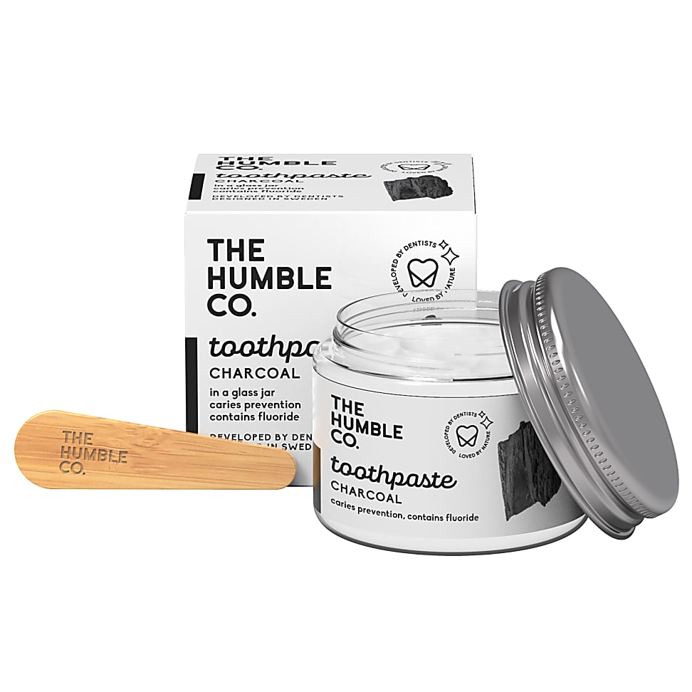 The Humble Co Zahnpasta im Glas - Holzkohle mit Fluorid