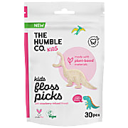 The Humble Co. Kids Floss Picks Erdbeere - 30 Stück