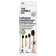 The Humble Co. Bambus-Aufsteckbürsten Philips Sonicare Aktivkohle - Sensitive (4x)