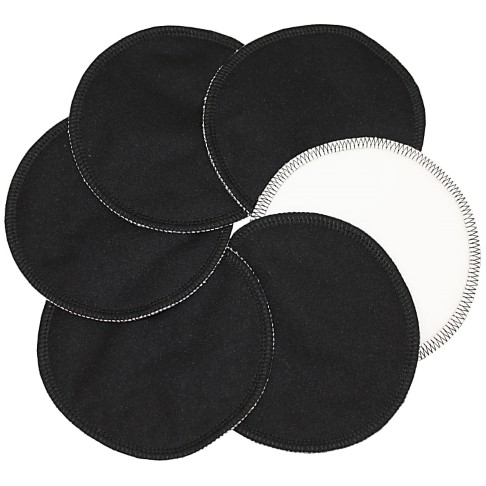 ImseVimse waschbare Stilleinlagen aus Baumwolle - Schwarz 3 Paar