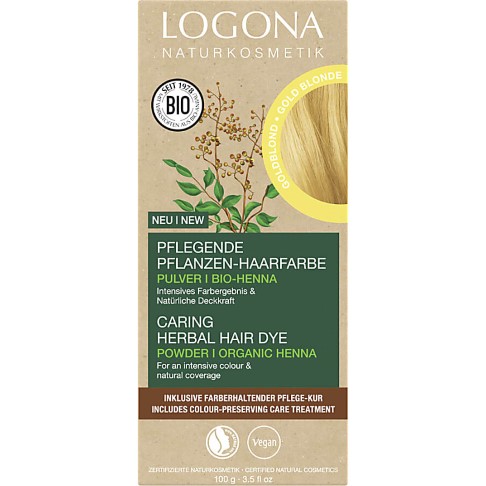 Logona Pflanzenhaarfarbe Pulver - goldblond