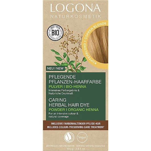 Logona Pflegende Pflanzen-Haarfarbe Pulver - Kupferblond