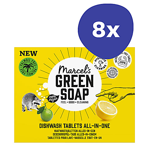 Marcel's Green Soap Spülmaschinentabs all-in-one (8x 25 Tabletten)