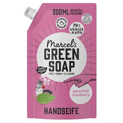 Marcel's Green Soap Handseife Patchouli & Cranberry - Patschuli & Preiselbeere 500ml