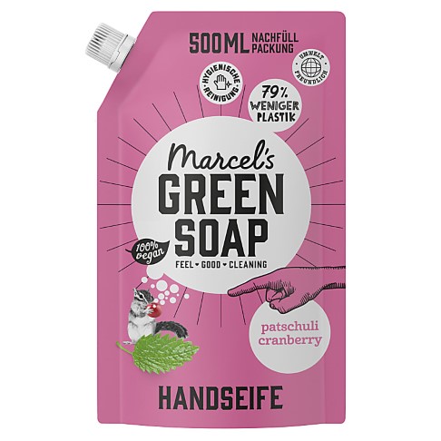 Bild von Marcel's Green Soap Handseife Patchouli & Cranberry - Patschuli & Preiselbeere 500ml