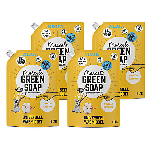 Bild von Marcel's Green Soap Waschmittel Nachfüllpack Vanille & Baumwolle (4x 1L)