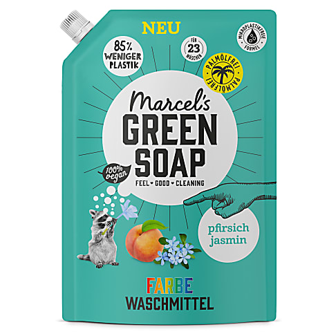 Marcel's Green Soap Colour Washing Liquid REFILL 1L Peach & Jasmin