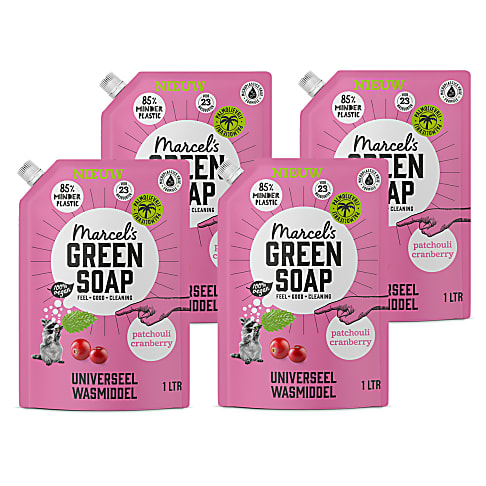 Bild von Marcel's Green Soap Waschmittel Nachfüllpack Patchouli & Preiselbeere (4x 1L)