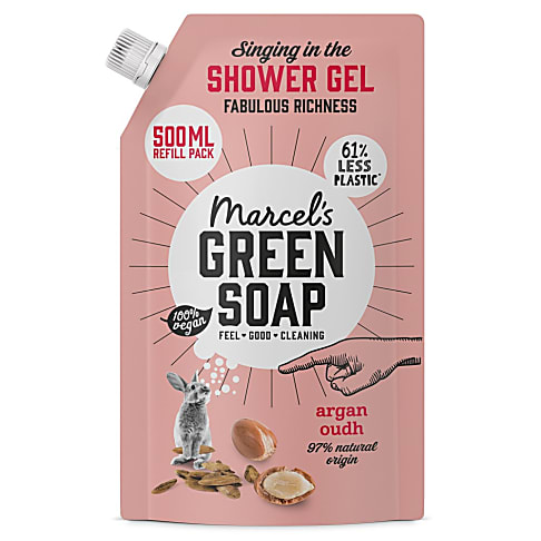 Marcel's Green Soap Handseife Nachfüllpack – Argan & Oudh, 6x500 Ml, Vegan, 97% Biologisch Abbaubar