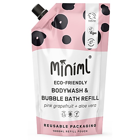 Miniml Duschgel & Schaumbad Pink Grapefruit & Aloe Vera - 1L Nachfüllpackung