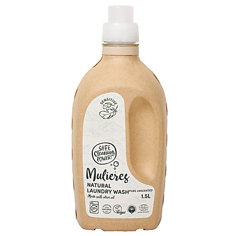 Mulieres Natural Laundry Wash - Pure Unscented Flüssigwaschmittel ohne Duftstoffe1.5L