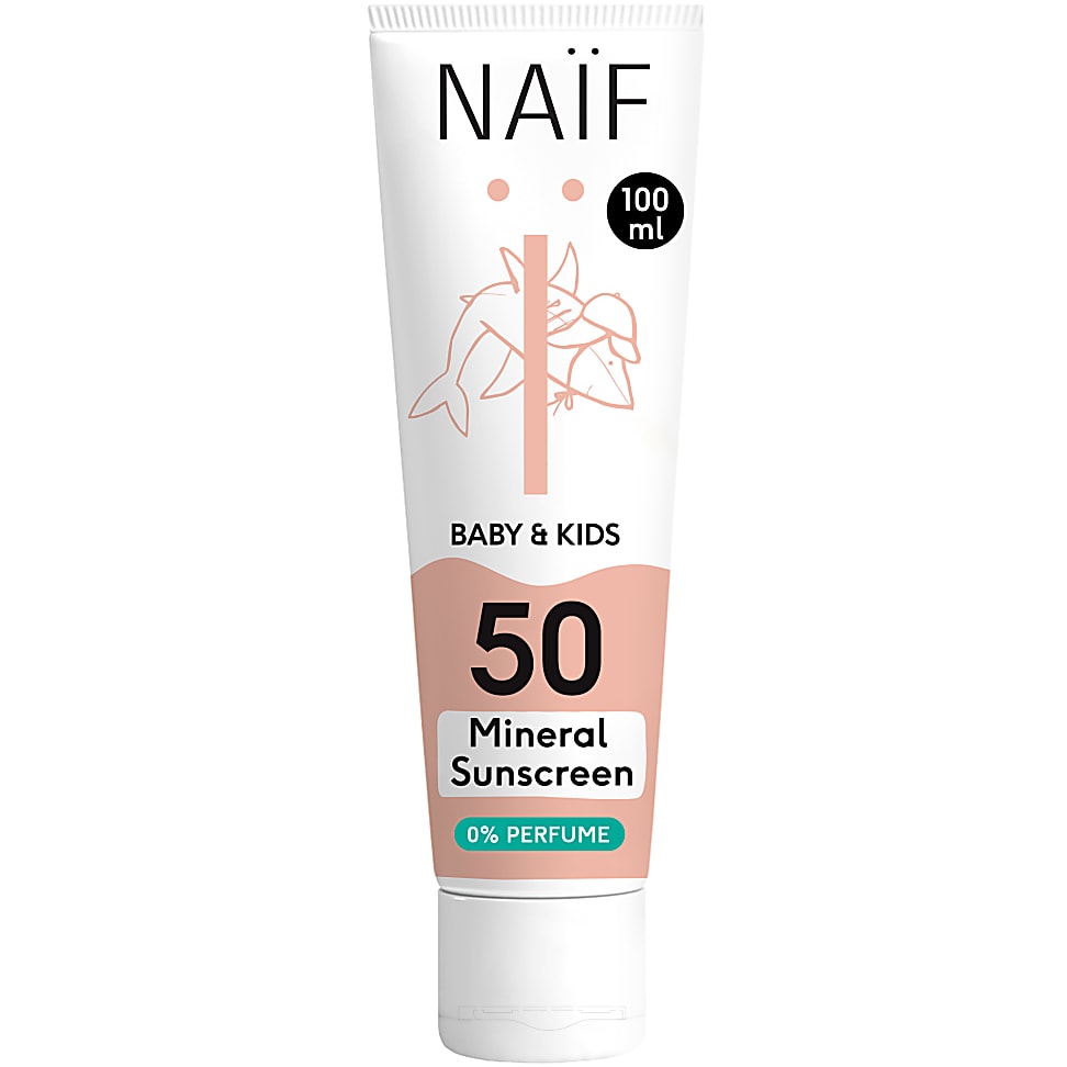 NAÏF Mineral Sunscreen Baby & Kids SPF50 - Wasserfester Sonnenschut...