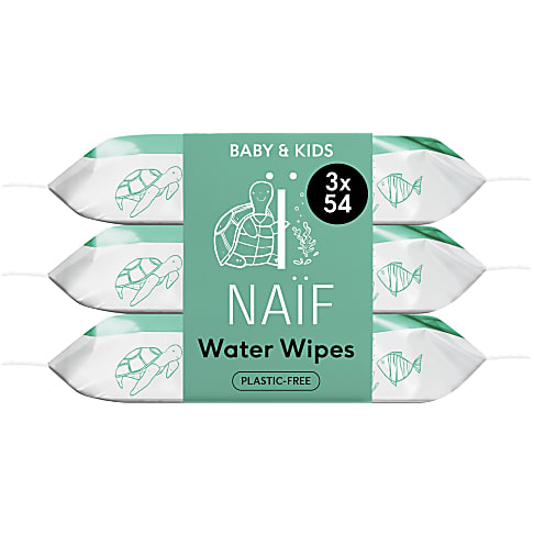 NAÏF Plastikfreie Feuchttücher 3-pack (3x 54 tissues)