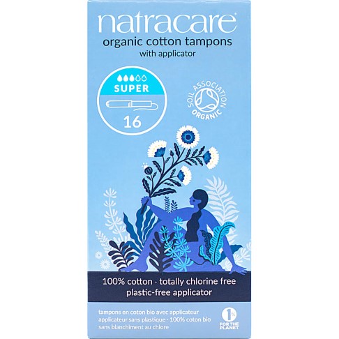 Natracare Organic Cotton Tampons Super - Tampons mit Applikator