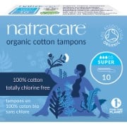 Natracare Organic Cotton Tampons Super - 10 Tampons aus Bio Baumwolle