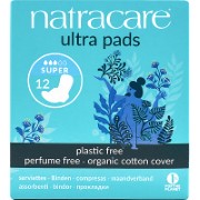 Natracare Ultra Pads Super - 12 Binden aus Bio Baumwolle mit Flügeln