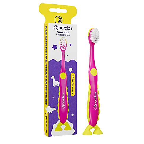 Nordics Kids Premium Zahnbürste Soft Dino Violett