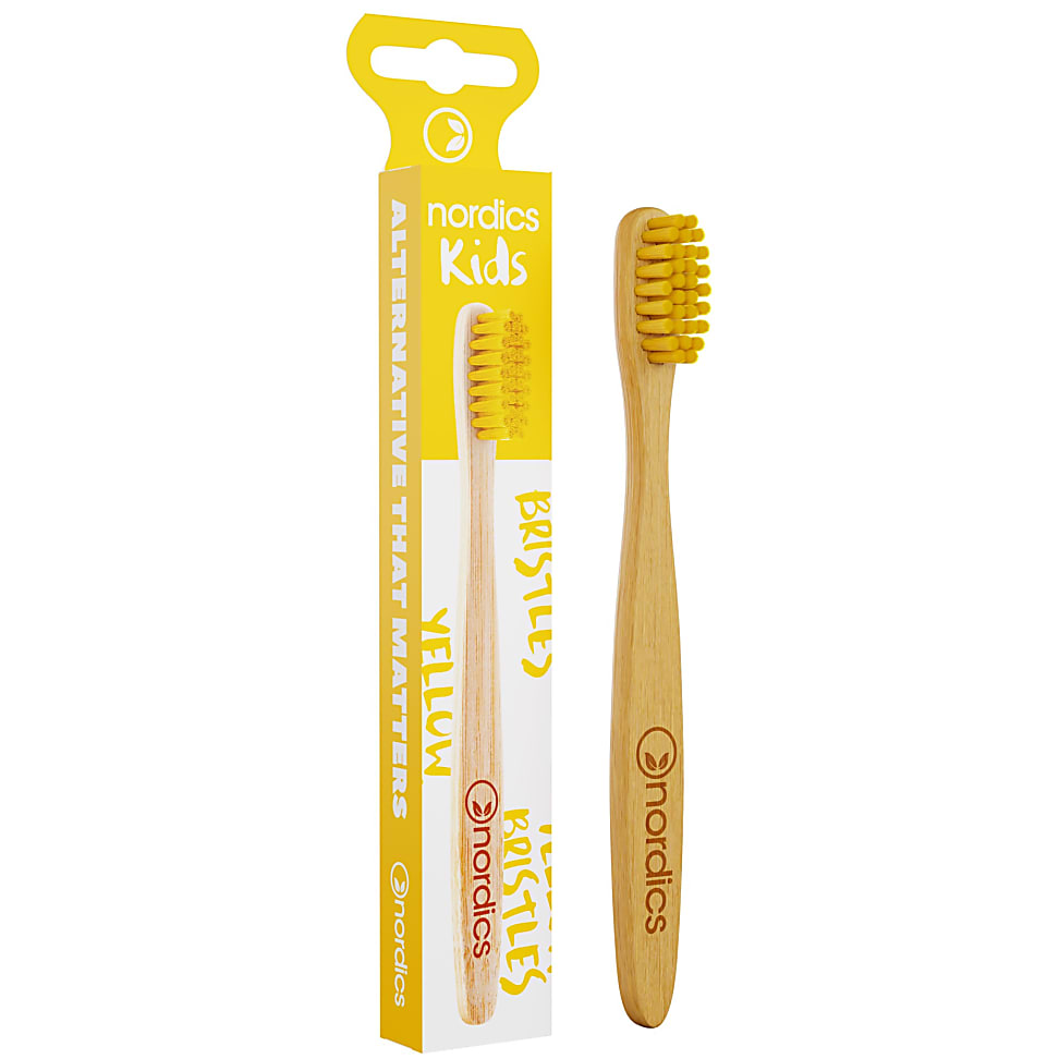 Nordics Bamboo Kids Zahnbürste gelbe Borsten