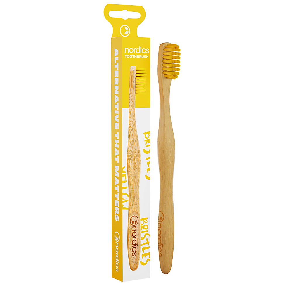 Nordics Bamboo Zahnbüste gelbe Borsten