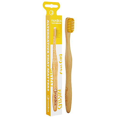 Nordics Bamboo Zahnbüste gelbe Borsten