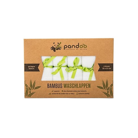 Pandoo Bambus Waschlappen 6 Stück