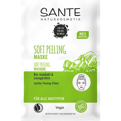 Sante Softpeeling Maske Bio Jojobaöl & Lavagestein