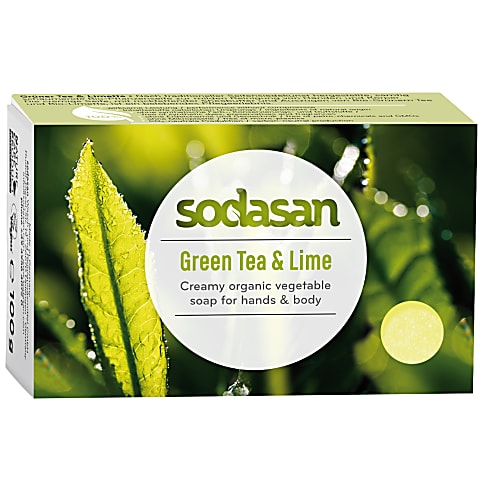 Bild von Sodasan Seifenstück Green Tea & Lime - Mit grünem Tee & Limette 100g