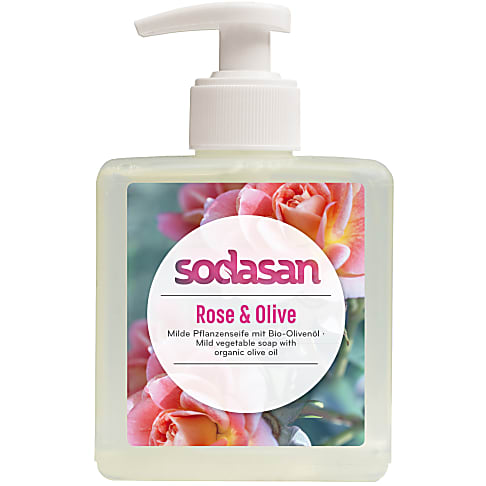 Bild von Sodasan milde Pflanzenseife Rose & Olive 300ml
