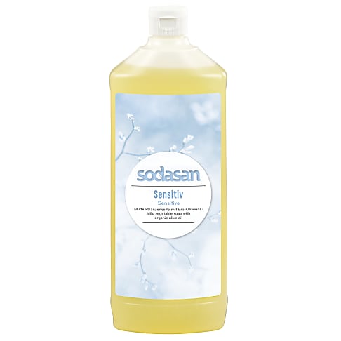 Sodasan milde Pflanzenseife Sensitive Nachfüllpackung 1L