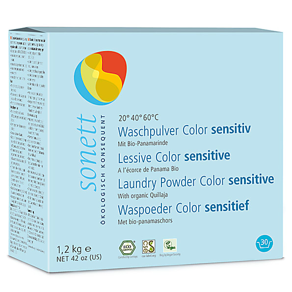 Sonett Waschpulver Color Sensitive – 1.2 kg (30 Waschladungen)