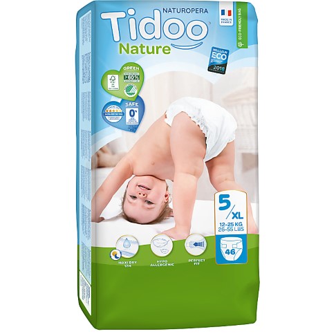 Tidoo Nature - Windeln (vorher Tag und Nacht) - Junior (12-25kg) 46 Stück