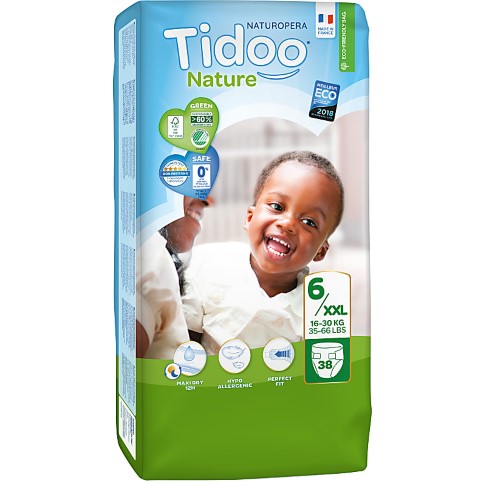 Tidoo Nature - Windeln (vorher Tag & Nacht) - XL (16-30kg) 38 Stück