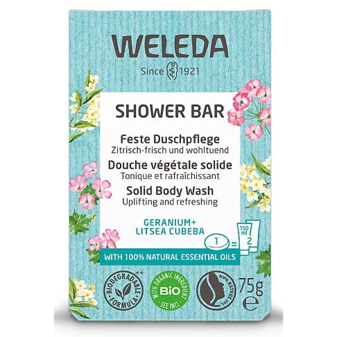 Weleda Shower Bar Feste Duschpflege Geranium