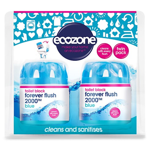 Ecozone Forever Flush Toilet Block 2000 - Twin Pack